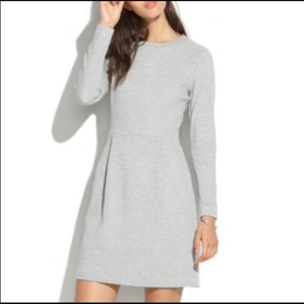 Madewell grey sweatshirt dress